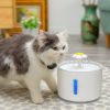 2.4L Automatic Dog Cat Water Fountain Electric LED Pet Flower Water Dispenser Ultra Silent Health Cat Waterer Auto Off Level Window