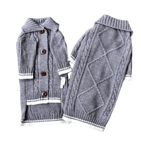 Pure Cotton Knitted Soft Fabric Hairless Cat Sweater (Option: Gray Coat-XL)