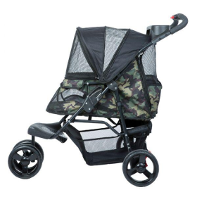 Durable Pet Stroller (Color: Green Camo)