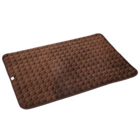 Double-sided Thermal Dog Bed Matching (Option: Brown-S)