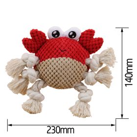 Interactive Dog Chewing Rope Tug Of War Pet Plush Toy (Option: Crab)