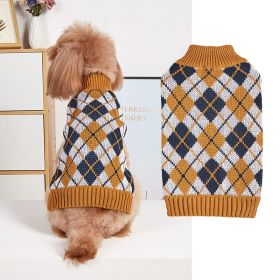 Thanksgiving Pet Clothes Lapel Retro Plaid Contrast Color (Option: Color Contrast Check-S)